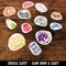Sweet and Cute Flowers Rounded Block Number 9 Nine Temporary Tattoo Water Resistant Fake Body Art Set Collection
